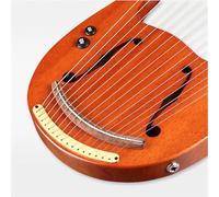 HAJHI Mogano/Abete Rosso Lyre Harp 10/16 Archi Grecia Strumenti ad Arpa Principianti Portatile Borse da Viaggio Arpa Lira Chiave per Accordare Corde di Ricambio Gigging Festa(16-string-A)