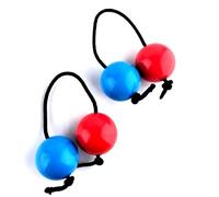 HAJHI Regolabile Corda Shaker Asalato a Due Mani Ritmo Percussioni, 2 Pezzi Tamburello Kashaka Africano Tradizionale Strumenti Aslatuas Facile da Imparare Festa Scuole(Blue Red)