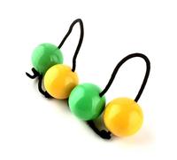 HAJHI Regolabile Corda Shaker Asalato a Due Mani Ritmo Percussioni, 2 Pezzi Tamburello Kashaka Africano Tradizionale Strumenti Aslatuas Facile da Imparare Festa Scuole(Yellow Green)