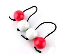 HAJHI Regolabile Corda Shaker Asalato a Due Mani Ritmo Percussioni, 2 Pezzi Tamburello Kashaka Africano Tradizionale Strumenti Aslatuas Facile da Imparare Festa Scuole(Red White)
