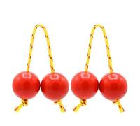 HAJHI Ritmo Palla di Sabbia 2 Pezzi Asalato Punta delle Aslatuas Africano Tradizionale Kashaka Percussioni Facile da Imparare Portatile Festa Scuola Regolabile Corda(Red)