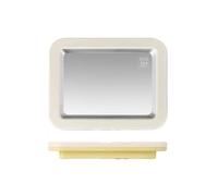 HAJHI Vassoio Per Yogurt Riutilizzabile Portatile Macchina Per Arrotolato Con 2 * Pala Niente Elettricità Gelatiera Arrotolata Per Natale Parti(Giallo,22.5 * 17.5cm)