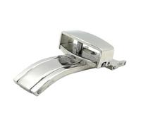 HAJMGUMC 14mm 16mm 18mm 20mm 22mm Solido acciaio inossidabile Farfalla Orologio deployante Fibbia in metallo Chiusura con bottone pieghevole Sostituzione Argento(16mm)