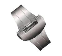 HAJMGUMC 22/20mm Solido acciaio inossidabile Argento Nero Chiusura deployante adatta for cinturino Fit For Panerai Accessorio in metallo Fibbia Logo su(Silver,22MM_WITH LOGO)