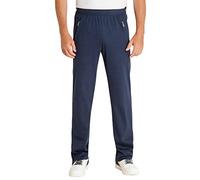hajo - Pantaloni da jogging funzionali da uomo, con chiusura lampo sulla gamba Marine (609). 54