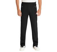 hajo - Pantaloni da jogging funzionali da uomo, con chiusura lampo sulla gamba Nero (100) 60