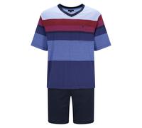 HAJO Pigiama corto blu / navy / rosso Uomo HAJO L blu / navy / rosso