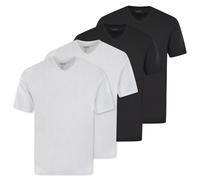 Hajo Uomo T-Shirt, 4er Pacco - Base, Manica Corta, Scollo A V, Cotone, Uni