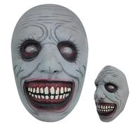 HAJXXMM Maschera di Halloween Horror, Maschera da Esorcisti Realistica per Halloween, Demone Sorridenteb Mascheras Spaventoso, Creepy Costume Puntelli per Carnival Party Cosplay