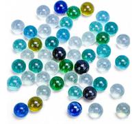 HAKACC Palline in vetro, 50 pezzi. Palline Multicolor Bambini Decorazione Giocattoli Trasparente