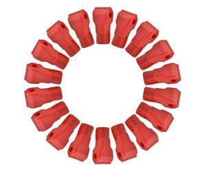 Hakeeta 100pcs Peg Hook Locks Stop Lock, blocco di sicurezza in plastica rossa, installazione facile, per collegamento merci, ganci per supermercato, display antifurto per negozio al dettaglio(6MM)