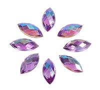 Hakeeta Acrilico a Forma di Occhio di Cavallo, di a Forma di Occhio di Cavallo di 5 Colori Chiari Cucire su Acrilico Flatback Fancy Stones Cucito.(Viola)