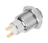 Hakeetaa Mini Interruttore a Pulsante da 10 mm, Interruttore a Pulsante in Metallo in Acciaio Inossidabile Impermeabile momentaneo, anticorrosione, antiruggine, per Controllo accessi, Avvio