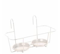 Haken-Blumentopfhalter 2 Pentole Piccolo, Bianco Cesto Piante Supporto Appendere