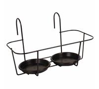 Haken-Blumentopfhalter 2 Pentole Piccolo, Nero Supporto Cesto Piante Disconnetti