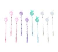 HAKIDZEL 10 Penne Gel Nere per Scrivere Scuola e Ufficio Punta Protettiva in Plastica Pratica Design Semplice per Studenti 10 Pezzi Colore Casuale