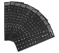 HAKIDZEL 10 Pezzi Adesivi per Tastiera Italiana in Pvc Bianco, Set, Copertura Protettiva per Notebook per Studenti e Uso Quotidiano