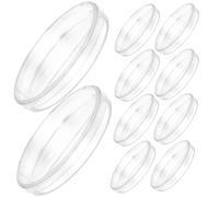 HAKIDZEL 10 Pezzi Capsule di Coltura con Coperchio 90mm Piastra Petri a 2 Scomparti in Ps per Progetti Scientifici Scolastici e Ricerca su Piante e Tessuti