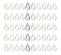 HAKIDZEL 100 Pezzi Clip di Carta in Metallo a Forma di Goccia D'acqua Piccola, Semplice e Resistente, Segnalibro Creativo per Scuola e Ufficio, in 6 Colori Colore Casuale