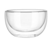 HAKIDZEL 1pezzi Bowl da Dessert in Vetro Borosilicato Trasparente Ciotola per Gelato Frutta e Insalata Resistente al Calore Facile da Pulire Design Semplice per Casa e Ristorante