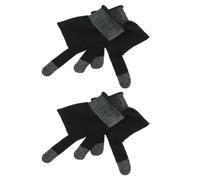 HAKIDZEL 2 Paia Guanti da Gioco per Dita G1 in Fibra di Carbonio, Neri | Due Paia, Tessuto Elastico e Leggero, Assorbe Sudore, Copri Dita per Schermo Sensibile