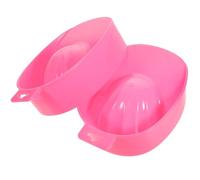 HAKIDZEL 2 Pezzi Ciotola per Manicure in Plastico Rosa, Vaschetta per Ammollo Unghie e Mani, Compatta e Delicata per Esperienza Nail Spa e Trattamenti Unghie
