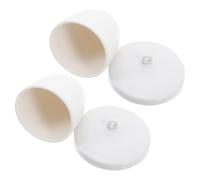 HAKIDZEL 2 Pezzi Crogioli in Ceramica Bianca da 70ml con Coperchio, Resistente al Calore, Facili da Pulire per Laboratorio di Ricerca e Insegnamento