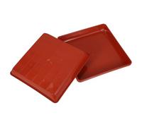 HAKIDZEL 2 Pezzi Vassoio Quadrato in Plastica da 14 Pollici per Piante | Raccoglie L’acqua in Avanzo, per Vasi Quadrati e Fioriere, Finestra e Balcone, Superficie Liscia