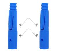 HAKIDZEL 2 Set Adattatori per Manico di Scopa in Plastica Blu Connettore a Scatto, Accessori Ricambio Compatibili per Bastoni Mop e Prolunghe Utensili Pulizia Casa e Giardino