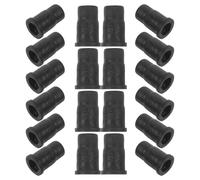 HAKIDZEL 20 Pezzi Copri Stelo per Ruote di Mobili Nero Abs Resistente All'usura per Gambe di Sedie e Oggetti in Legno Sostituzione per Mobili