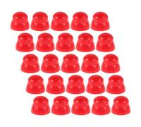 HAKIDZEL 25 Pezzi Tappi per Dadi in Plastica Rosso Superficie Liscia, Copridadi a Cupola per Attrezzature da Parco Giochi e Scivoli