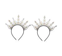 HAKIDZEL 2pcs Vintage Tiara Chieno Princess Bridal Crown Head Abchine Per Women Tiara Headband Bridal Chiesa Bride Bride Party Headband