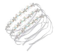HAKIDZEL 3pezzi Cerchietto Sposa Elegante Con Perle e Fiori Per Cerimonie Speciali e Matrimonio Accessori Per Sposa e Damigella Look Delicato e Raffinato