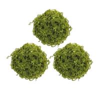 HAKIDZEL 3pezzi Palle Topiaria Artificiali da Appendere in Plastico Verde, Piante Finte Riutilizzabili e Resistenti per Decorazione Casa e Matrimonio