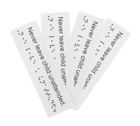 HAKIDZEL 4 Pezzi Etichette Braille in Plastica per Esterni Cartelli Braille per Non Vedenti per Ipovedenti Segnaletica Tattile per Spazi Pubblici
