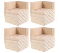 HAKIDZEL 4 piedini rialzati per letto - Gambe per mobili in legno massello - Gambe per struttura letto da 5 cm Supporto per scrivanie Tavolini da caffè e mobili Cassettiere Armadietti