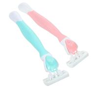 HAKIDZEL 4pezzi Rasoio per Capelli Manico lungo Kit per Rimozione Peli Epilatore Leggero e Resistente per Viaggio e Uso Quotidiano