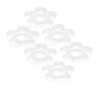 HAKIDZEL 6 Pezzi Fermaporta in Silicone a Forma di Fiore Autoadesivo per Maniglie e Mobili, Protezione Superficie Trasparente per Casa e Ufficio