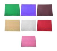 HAKIDZEL 7 Pezzi Pellicola Termoadesiva Olografica Pet 30x25 Cm, Film per Lettering per Abbigliamento, 7 Colori, Effetto Strisce Cromate, Resistente allo Sbiadimento, per Home e