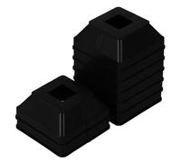 HAKIDZEL 8 Pezzi Copripiede Ringhiera 20x20 Cm in Plastica Robusta, Cappucci per Pali di Recinzione in Vinile, Base Decorativa per Palo Terrazza e Scale, Protezione Antiusura per Balconi