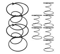 HAKIDZEL 8 Pezzi Molla per Divano a Spirale in Acciaio 10cm per Seduta | Ricambio per Letto e Sedia, Supporto Elastico, Resiste a Deformazioni e Usura, Nero