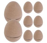 HAKIDZEL 8 uova di carta non dipinte per lavoretti: uova decorative pasquali da dipingere e come decorazioni natalizie vintage per la casa - Decorazioni per lavoretti natalizi vuoti