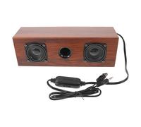 HAKIDZEL Altoparlante Design Retro Caldo e Accogliente Suono Surround Immersivo Cablato in Legno e Controllo Integrato per Spazi Compatti e Boutique