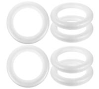 HAKIDZEL Anelli di Schiuma Rotondi 6 Pezzi Materiale Schiuma Bianco per Decorazioni Feste e Creazioni Artigianali per Progetti DIY e Decorazioni Natalizie