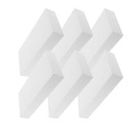 HAKIDZEL Blocchi Rettangolari in Schiuma PS Alta Densità 6 Pezzi per Progetti Creativi e Scuola Colore Bianco 30x15x5cm