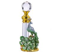 HAKIDZEL Bottiglia di Profumo Farfalla in Vetro da 4ml Erogatore Spray, Decorativa ed Elegante per Conservare Oli Essenziali e Profumi, Stile Retrò Verde