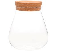 HAKIDZEL Bottiglia Ecologica in Vetro Tappo in Legno per Micro-paesaggi, Facile da Pulire e Resistente, per Decorazioni Domestiche e Progetti Fai da Te