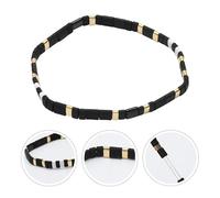HAKIDZEL Bracciale Intrecciato Colorato Unisex Pietra Nera Elegante, Bracciale Elastico Chic per Regali in Occasioni di Anniversario o Welfare Aziendale
