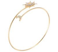 HAKIDZEL Bracciale Sole e Luna Regolabile in Lega Oro Zirconi Geometrico