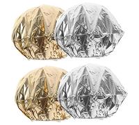HAKIDZEL Cappello in Stagnola 4 Pezzi Termica per per Colorazione Profonda Cuffie Riutilizzabili per Parrucchieri e Domestico